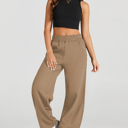 Elastic Waist Sweatpants with Pockets