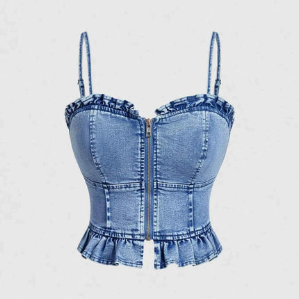 Sweetheart Neck Denim Cami