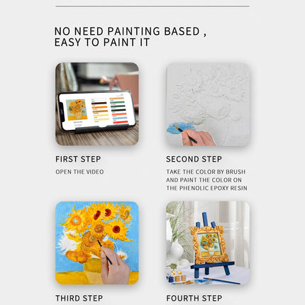 Relief Van Gogh's Starry Night DIY 3D Oil Painting Kit