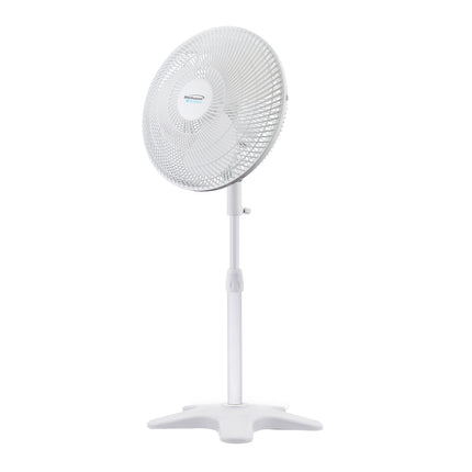 Brentwood Kool Zone F-16SPW 3-Speed 16&rdquo; Oscillating Stand Fan, White