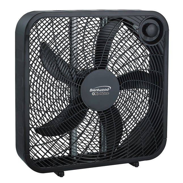 Brentwood 20 Inch Box Fan in Black