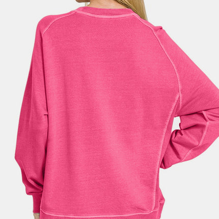 Zenana Full Size Pigment Dyed French Terry Sweatshirt