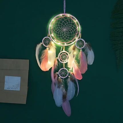 2023 New Dream catchers Retro 5 Ring Dream Catchers Home Decoration Indians Natural Stone Tree of Life Dreamcatcher Wall Hanging