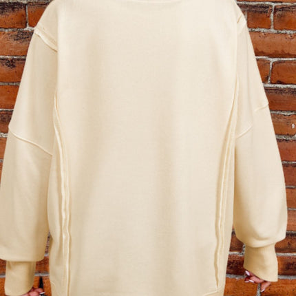 LOVE Patch Round Neck Sweater