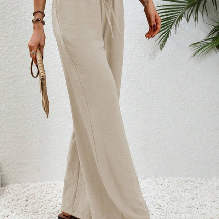 Wide Leg Drawstring Pants