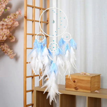 2023 New Dream catchers Retro 5 Ring Dream Catchers Home Decoration Indians Natural Stone Tree of Life Dreamcatcher Wall Hanging