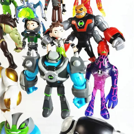 Genuine Ben Tennyson 10 Anime Figure Doll Monster Figure Toys Ben10 Omnitrix Table Ornaments Gifts for Children