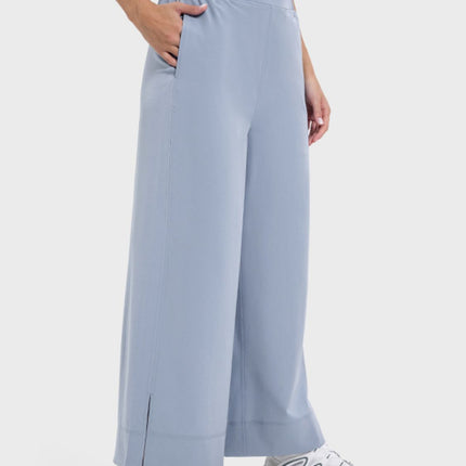 Slit Wide Leg Active Pants