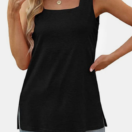 Slit Square Neck Tank