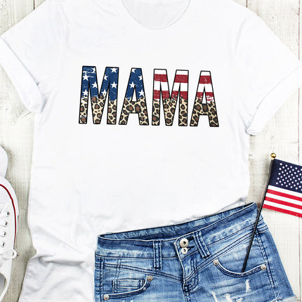 MAMA Round Neck Short Sleeve T-Shirt - Vickie Lynn's