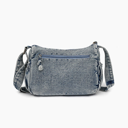 Adjustable Strap Denim Crossbody Bag