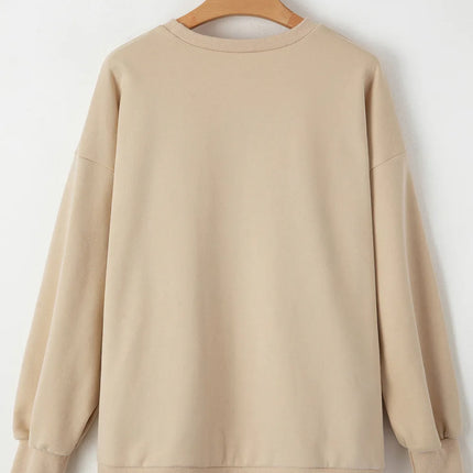 Round Neck Long Sleeve Sweatshirt