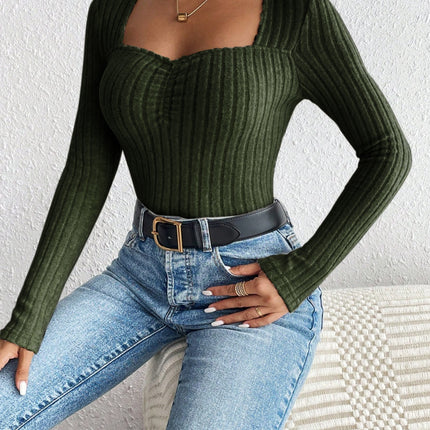 Ribbed Long Sleeve T-Shirt