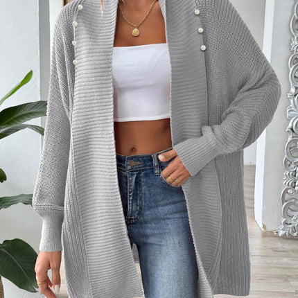 Open Front Long Sleeve Cardigan