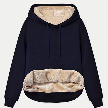 Drawstring Long Sleeve Hoodie with Kangaroo Pocket