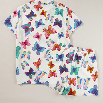 Butterfly Half Sleeve Top and Shorts Set