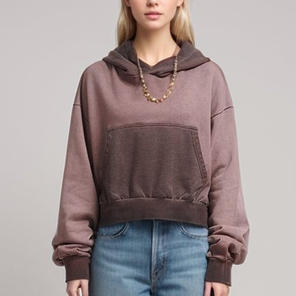 Basic Bae Kangaroo Pocket Long Sleeve Cropped Hoodie