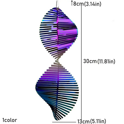 3D Rotating Wind Spinner Garden Decoration Outdoor Pendants Balcony Wind Chimes Hanging Decorations for the House Home Decor Set