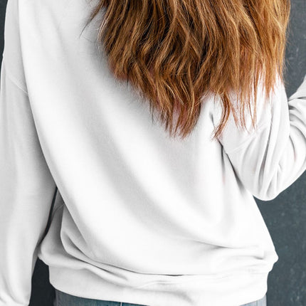 Graphic Round Neck Long Sleeve Sweatshirt - Vickie Lynn's