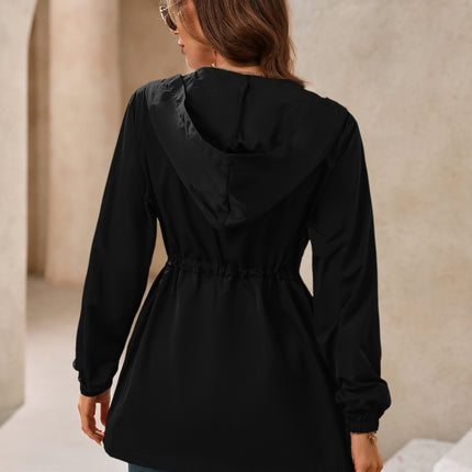 Outdoor Waterproof Long Sleeve Hooded Windbreaker