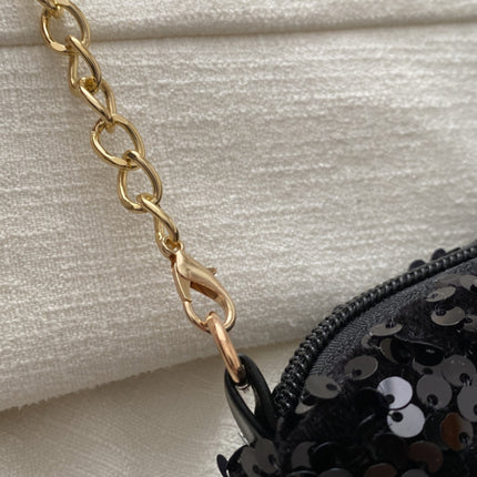 Sequin Removable Strap Shoulder Bag