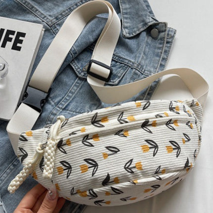 Printed Adjustable Strap Sling Bag