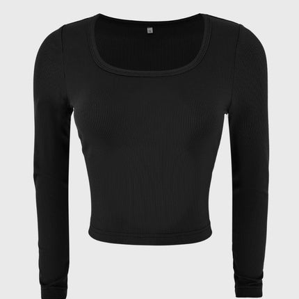 Scoop Neck Long Sleeve T-Shirt