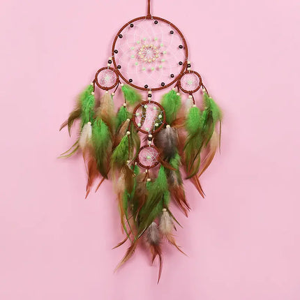2023 New Dream catchers Retro 5 Ring Dream Catchers Home Decoration Indians Natural Stone Tree of Life Dreamcatcher Wall Hanging