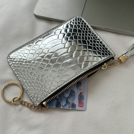 PU Leather Tassel Trim Card Case