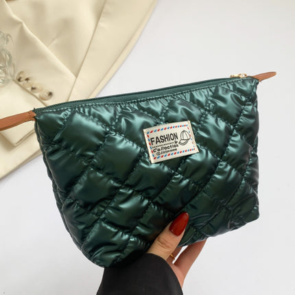 Solid Quilted Clutch with Zipper