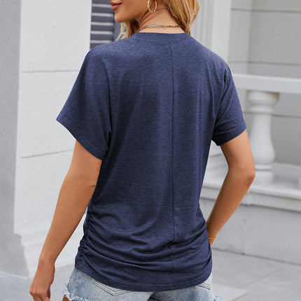 Round Neck Flutter Sleeve T-Shirt