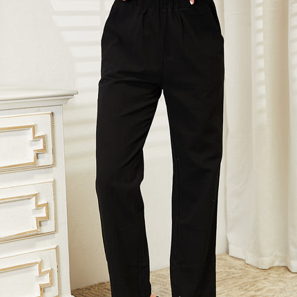 Double Take Pull-On Pants with Pockets