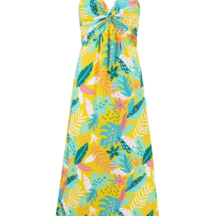 Twisted Printed V-Neck Cami Dress