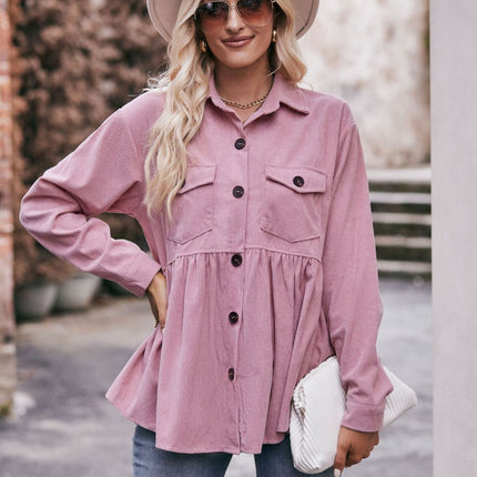 Mandy Collared Neck Long Sleeve Shirt