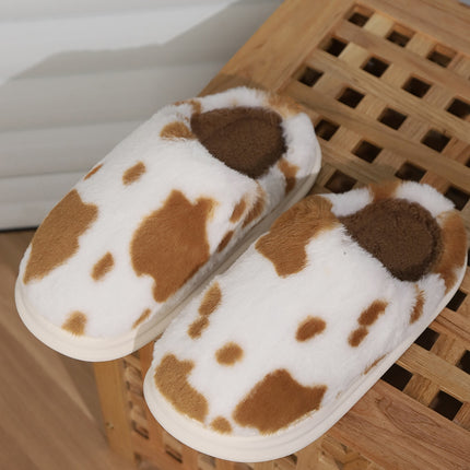 Animal Print Faux Fur Slippers