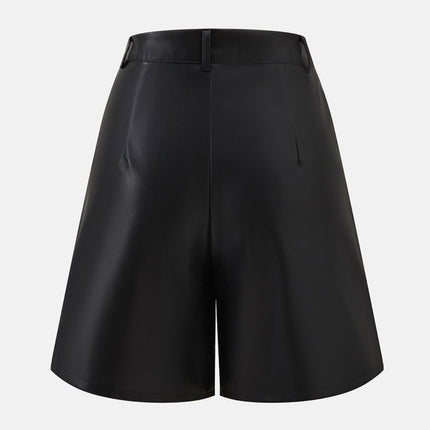 PU Leather High Rise Shorts