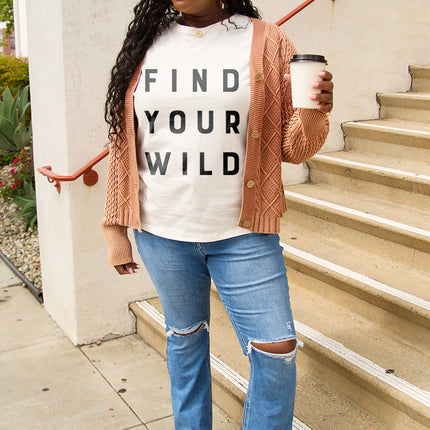 Simply Love Full Size FIND YOUR WILD Short Sleeve T-Shirt