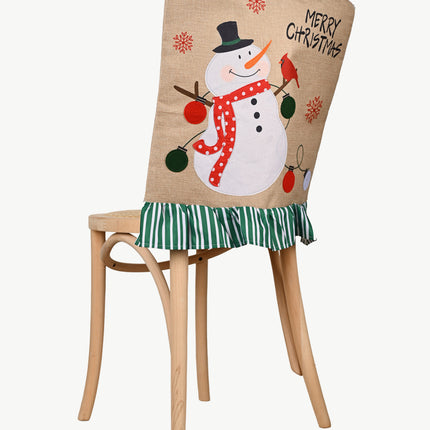 2-Pack Christmas Snowman Chair Covers