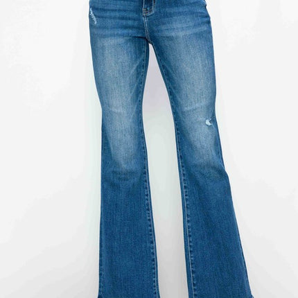 bytos Full Size High Rise Bootcut Jeans with Pockets