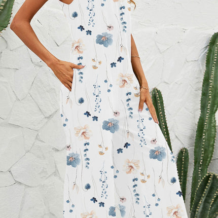 Printed Scoop Neck Wide Leg Jumpsuit