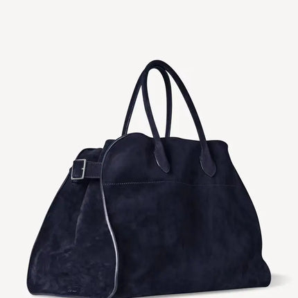 2023 Margaux15 Handbag Cowhide High-Capacity Commuter Bag the Suede Row lcu Soft