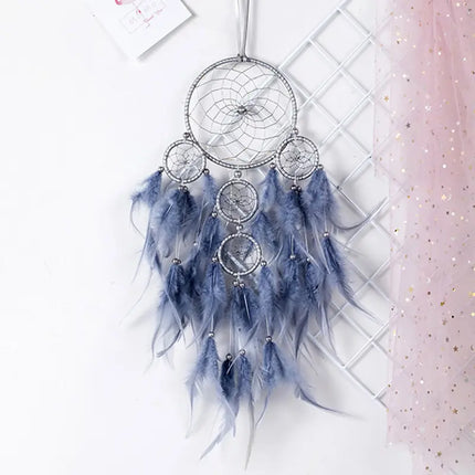 2023 New Dream catchers Retro 5 Ring Dream Catchers Home Decoration Indians Natural Stone Tree of Life Dreamcatcher Wall Hanging