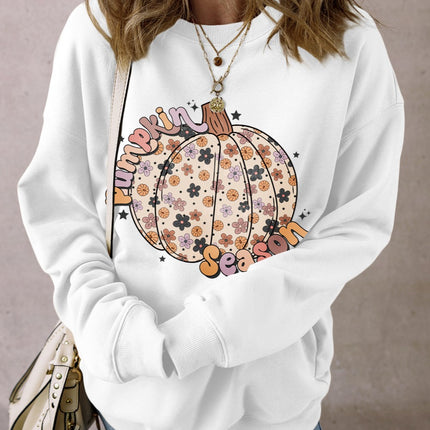 Pumpkin Graphic Long Sleeve Sweatshirt