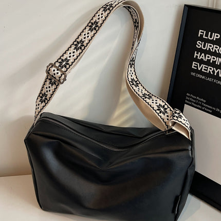 PU Leather Adjustable Strap Crossbody Bag