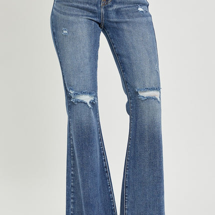 RISEN High Waist Distressed Fare Jeans