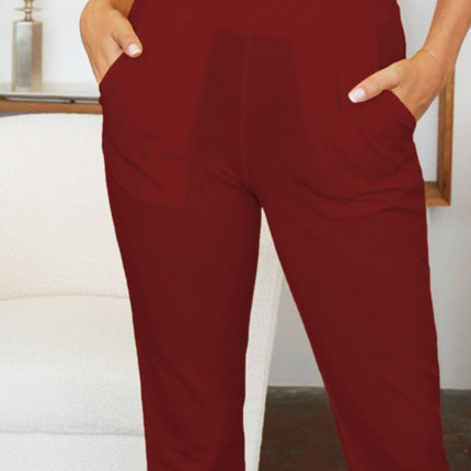 Pocketed High Waist Skinny Pants