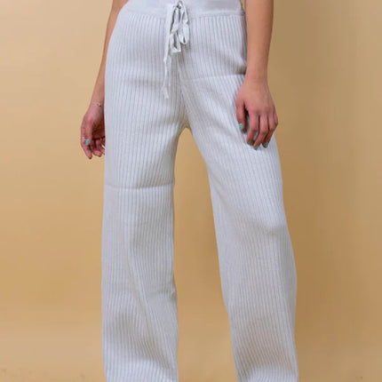 Ribbed Wide Leg Sweater Pants