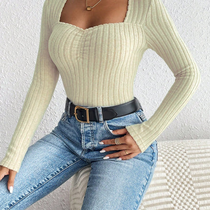 Ribbed Long Sleeve T-Shirt