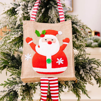 4-Pack Christmas Gnome Graphic Striped Gift Bag