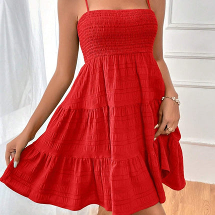 Tiered Smocked Square Neck Cami Dress